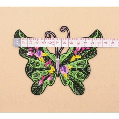 20pcs/lot Red Butterfly Stickers Diy Clothes Coats Sewing Appliques Handmade Patchwork Backpack Jeans Dress Pants Patch Badge