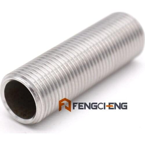 1/2"NPS Full Thread Nipple, 2.5"L, Stainless Steel 304, Pipe Fitting, Homebrew Hardware