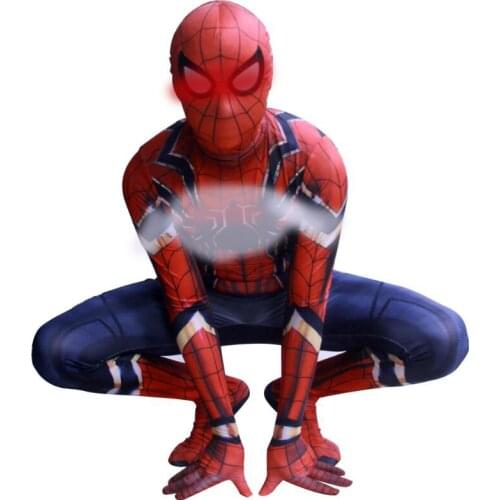 New Iron Cosplay Costume Movie Superhero Zentai Homecoming Bodysuit Boy Custom Made