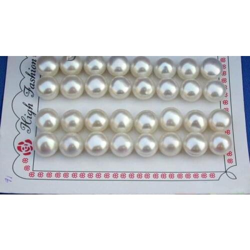 Charming Woman Pearl Jewelry Wholesale 16Pair 12mm Round White Freshwater Pearl Earrings S925 Sterling Silvers Stud Earring
