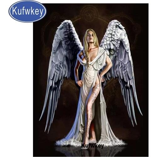 Holiday gift DIY Full Diamond Painting Angel wing Woman Diamond Embroidery Beauty portrait Cross Stitch Decor Handicraft