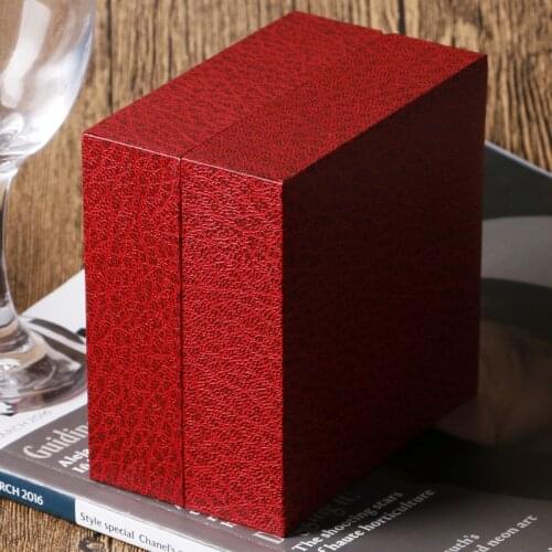 Luxury Storage Fashion Leather Watch Box Organizer Display Case Foam Pad Package Case Pillow Red For Watch Jewelry