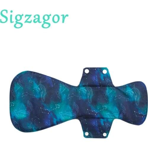 [Sigzagor] New XXL Cloth Menstrual Pad Sanitary Bamboo Charcoal Reusable Overnight Post Partum 16in