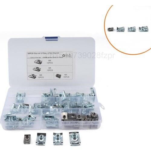 50pcs Boxed Clip Nut / B-type Reed Nut M4 M5 M6 M8 Multi Specification Reed Nut