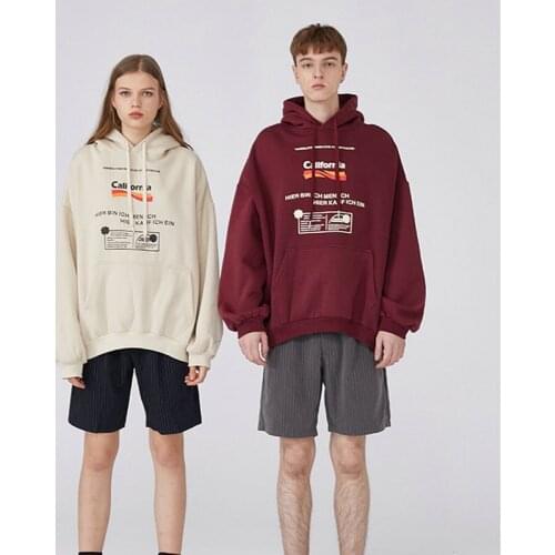 YUPINCIAGA Women Man Oversize Tide Loose Plus Velvet Thick Hooded Couples Sweatshirt Girl Long Sleeve Hoodies Warm Pullover