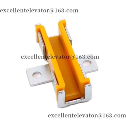 Guide Show for Lift With Machine Room Length 100mm Groove Width 16mm Yellow Color 1 Pack=10 Pieces