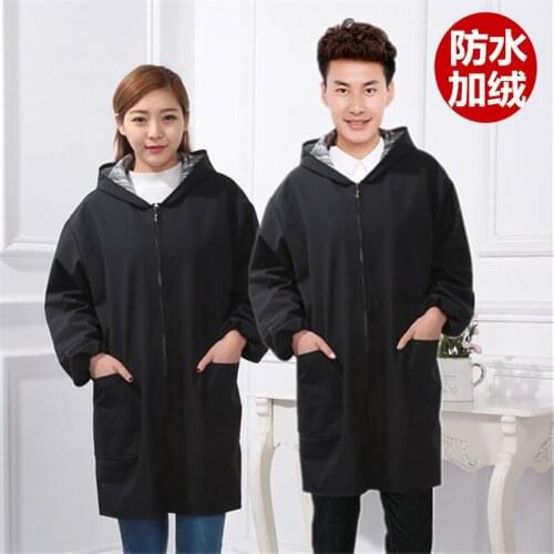 Womens overalls womens waterproof and fleece overalls clothing kitchen fashion mens long-sleeved jackets adults apron