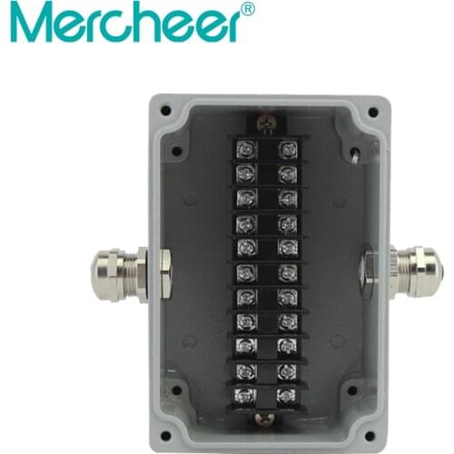 120*80*55mm one inlet one outlet M16 glands 11poles terminals waterproof box Aluminium Junction box Outdoor Meter Box Switch Box