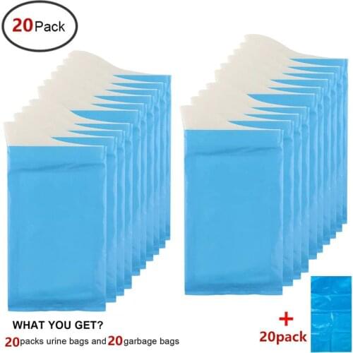 20PCS Disposable Outdoor Emergency Urine Bags Camping Pee Bag Urinal Toilet Traffic Jam Urinate Bags Portable Car Vomit Bag