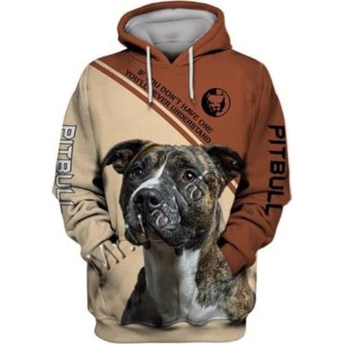 2021 Fashion Animal Pit Bull 3D Printed Hoodie Men Women Casual Pet Dog Designs Hooded Oversized Hooded Coat Drop Shipping WQ-78