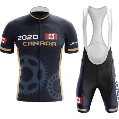 2020 Summer Cycling Jersey Set Canada Men Cycling Clothing MTB Maillot Ciclismo Cycling Clothes Cycle Kits Bike Wear Triathlon