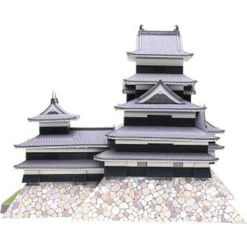 3D Matsumoto Castle Paper Model Papercraft DIY Handmade Stereo Origami Office Room Decor Toy Gift For Children Fun Toys