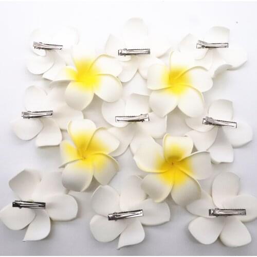 5 Pcs/lot Plumeria Hawaiian PE Foam Frangipani Artificial Flower Headdress Flowers Egg Flowers Wedding Decoration Party Supplies