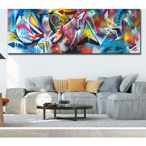 Abstract Colors Canvas Poster Blue and Yellow Wall Art Painting Bedroom Room Wall Hanging Modern Art Prints Printed no frame