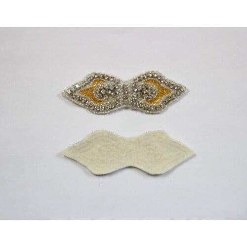 Free Shipping Wholesale 20 pcs/lot 4.6'' Rhinestone Applique for Wedding Gown Bridal Sash Evening Wear LSAP053102