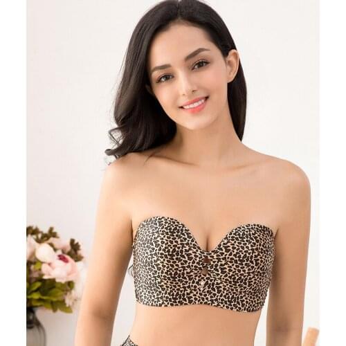 Gathering invisible underwear push up bras strapless bra lingerie femme big size invisible bra