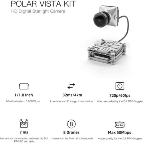 Caddx Polar Vista Kit starlight Digital HD FPV System for Racing Drone DJI FPV Goggles V2