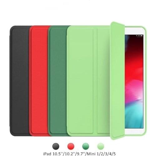 For Capa 2020 iPad Pro 11 9.7 Silicone Soft TPU Smart Cover Heat Dissipation Auto Wake Sleep For iPad Mini Air 1 2 3 4 Case