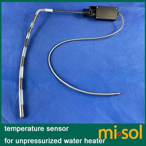 Temperature sensor for solar water heater unpressurized