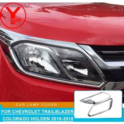 For Chevrolet Trailblazer Colorado Holden 2016 2017 2018 Chrome Front Lamp Decorative Frame Trim Cover Car Exterior Accessories