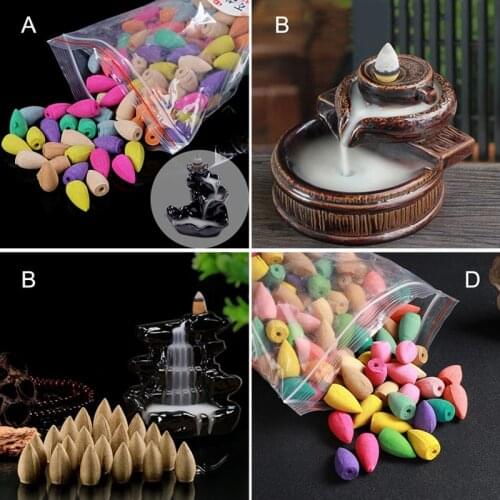 Colorful Fragrance Scent Tower Incense Mixed Scent Aromatherapy with Incense Burner A1