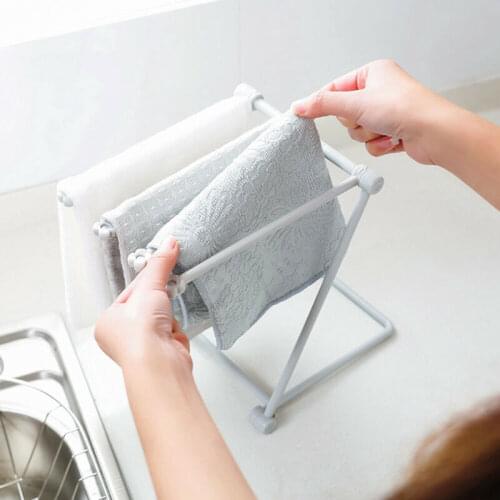 Kitchen Organizer Towel Rack Hanging Holder Bathroom Cabinet Cupboard Hanger Shelf For Kitchen Supplies Accessories