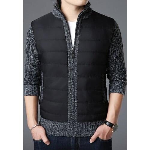 LANGBEEYAR Men's Cardigans With Zip