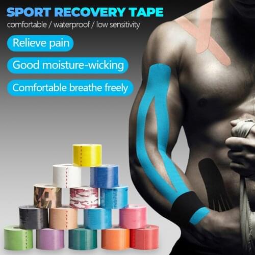 2 Sizes Kinesiology Tape Athletic Tape Sport Recovery Tape Strapping Gym Fitness Tennis Running Knee Muscle Protector Scissor