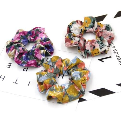 Fashion Women Girls Polyester Headband Vintage oil painting Elastic Hair Bands Printed Headwear Casual Hair Accessories