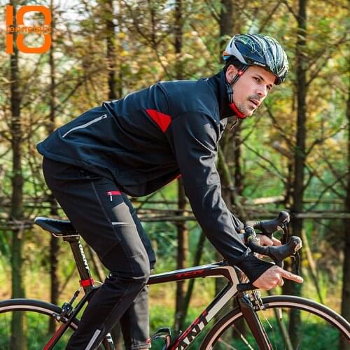 TENNEIGHT Mens Winter Long Sleeves Cycling Suit Windproof Waterproof hiking Bicycle Jacket pants Outdoor Sport Clothing suit
