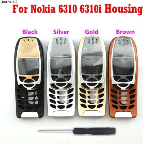 Brandnew For Nokia 6310 6310i Mobile Phone 5A High Quality Housing Cover Case ( No Keypad ) Black Silver Gold Brown Free Tool