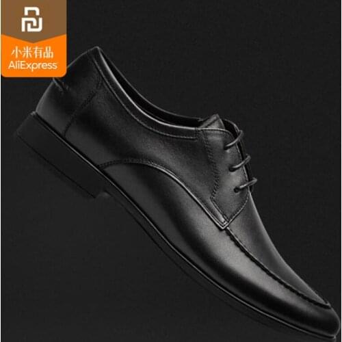 Original youpin youpin Nappa top layer cowhide soft pull wire Mens casual shoes Comfortable shoes