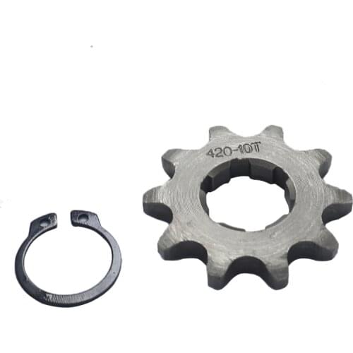 Front Engine 420# 17mm 20mm 10T Teeth Chain Sprocket With Retainer Plate Locker