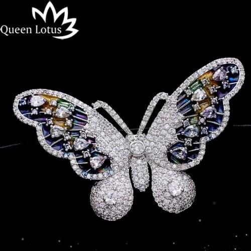 Queen Lotus Silver Brooches For Clothes