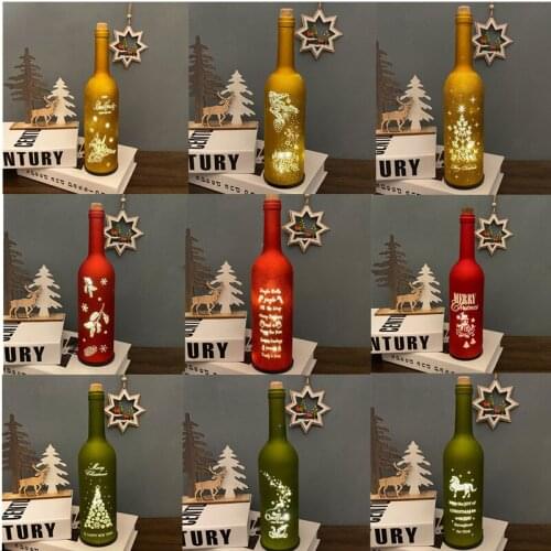 Christmas LED Wine Bottle Christmas Decorations for Home Christmas Ambient Light Xmas Ornament Navidad New Year Gifts Navidad