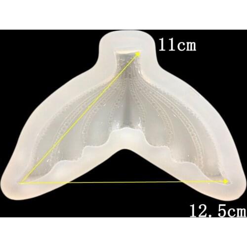 Silicone molds 3D Mirror large mermaid tail fish tail DIY crystal Epoxy jewelry making Epoxy resin UV mold