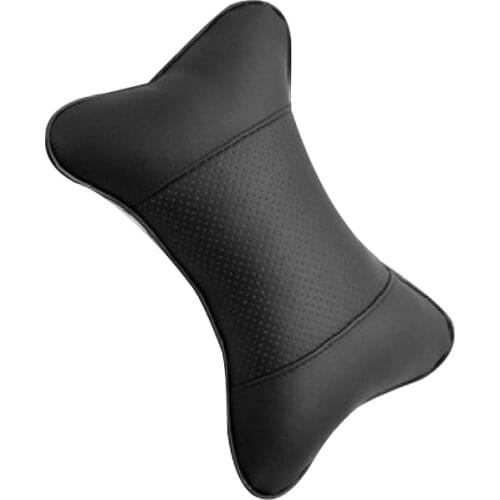 Car Universal Seat Headrest Double Side Pu Leather Neck Memory Pillow Head Support Protector Cushion Auto Travel Accessories