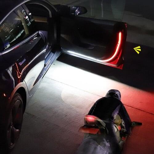 Universal 120cm Car Door Opening Warning LED Light Strips Flashing Signal Lamp L41A