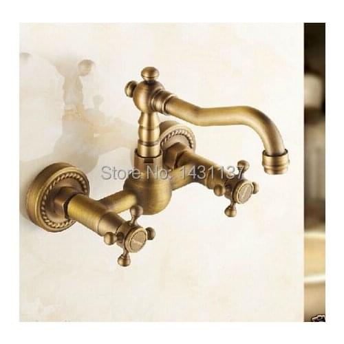 High quality Europe style brass material anti brass plating wall mounted kitchen sink tap bathroom basin faucet