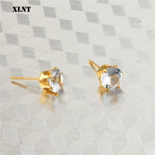 XLNT Crystal Earrings Women Jewelry AccessoriesStainless Steel Stud Earring kit Bijouteria brincos