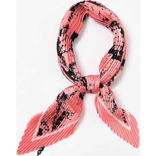 Women Silk Square Scarf Painting Stylish Crinkle Bandana Decorated Headband Neck Wear Foulard NEW [3709]