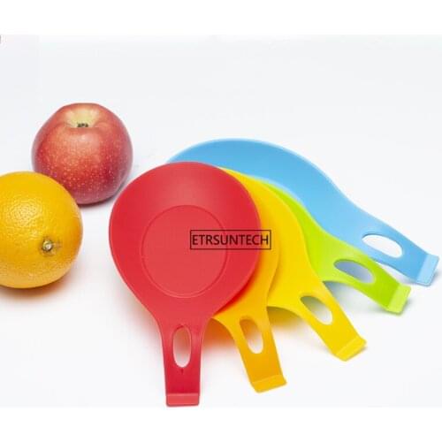 100pcs Food Grade Silicone Spoon Mat Silicone Heat Resistant Placemat Tray Spoon Pad Drink Glass Coaster Hot Sale Kitchen Tool