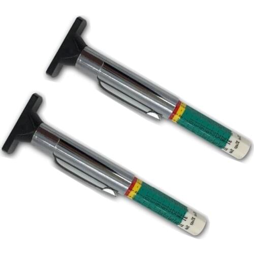 2PCS/PACK Color Coded Tire Thread Depth Gauge Tire Tread Gauge Measurement Tools 0-32 nds
