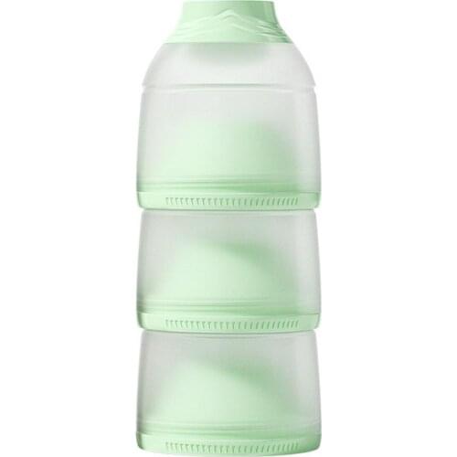 3Layers Milk Powder Dispenser BPA Free Food Grade Material Baby Ware Stackable Milk Powder Container for Toddler