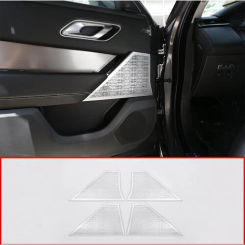 4pcs For Land rover Range Rover VELAR 2017 2018 2019 2020 Car Aluminum Alloy Door Speaker Cover Panel Trim Interior Accessories