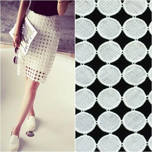 5Yards New Arrival African Guipure Material / White nigeria Cord French Chemical Lace Fabric Swiss Voile Lace High Quality