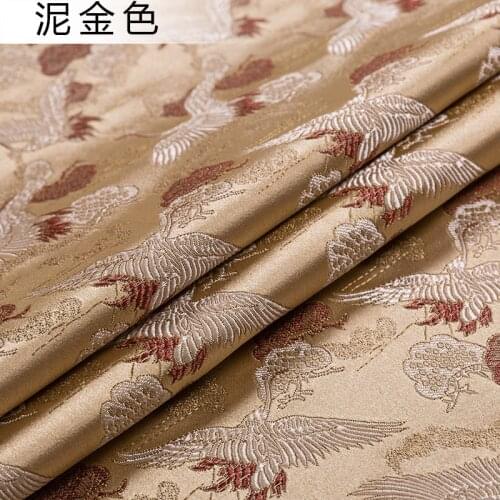 75cm Damask Silk Fabrics Jacquard Pattern Clothing Fabric By The Meter Sewing Curtain Package Needlework Designer Material