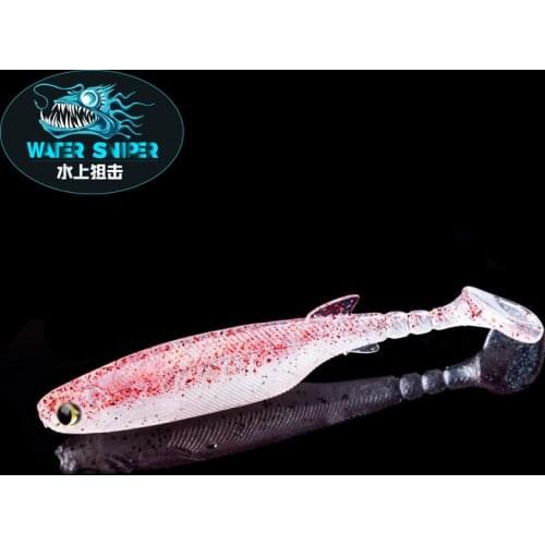 WATER SNIPER 3in Paddle Tail Swimbaits 8pcs/pack 3D Fish Eyes Big T Tail Soft Lure Bait For Bass Pike Perch Carp Fishing