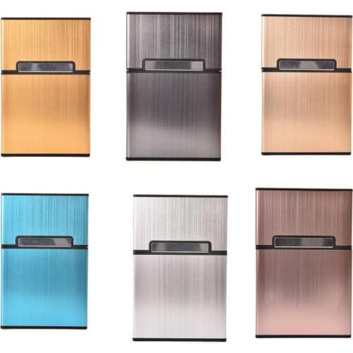 Aluminum Metal Cigarette Case Tobacco Cigar Holder Pocket Box Container Pack