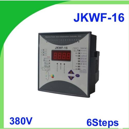 Reactive power automatic compensation controller RPCF3-16 JKWF-16 6steps 380V 50/60Hz reactive power compensation controller